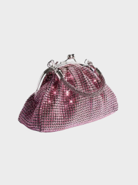 « Scopri la Magia di Briella: Borsa da Sera con Cristalli, Pochette Argento e Borsa a Tracolla Argent/Rosa per la Donna Moderna »