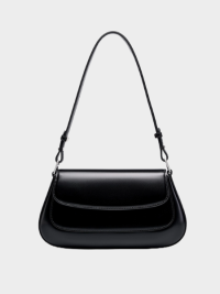 « Esplorando l’Eleganza: Il Fascino della Borsa a Tracolla Baguette in Pelle Nera – Leather Bag 011 »